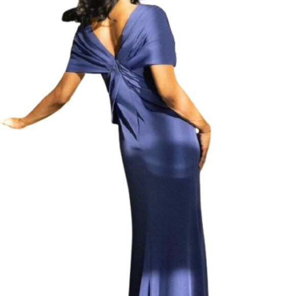 NWT Terani Couture 242M3315 Mother Of The Bride Dress Royal Size 6 - Picture 3 of 6